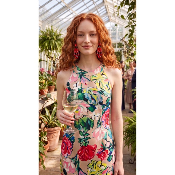 Adrianna Papell Dresses & Skirts - NWT Adrianna Papell Stained Glass Floral Faille Sleeveless Dress Cocktail